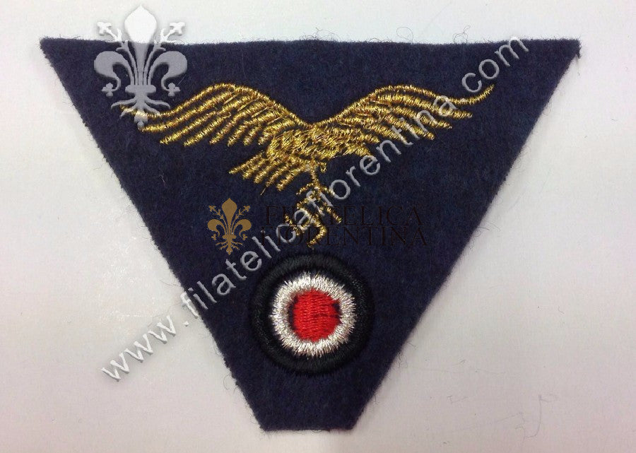 Fregio Luftwaffe in filo dorato su fondo blu scuro - Generale