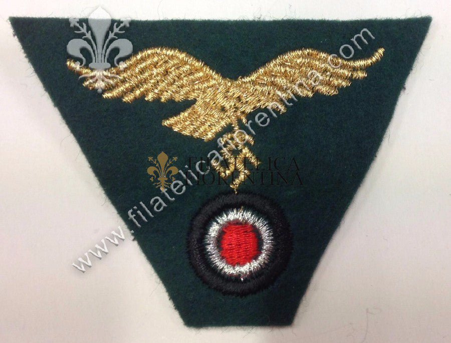 Fregio Luftwaffe in filo dorato fondo verde scuro - Generale