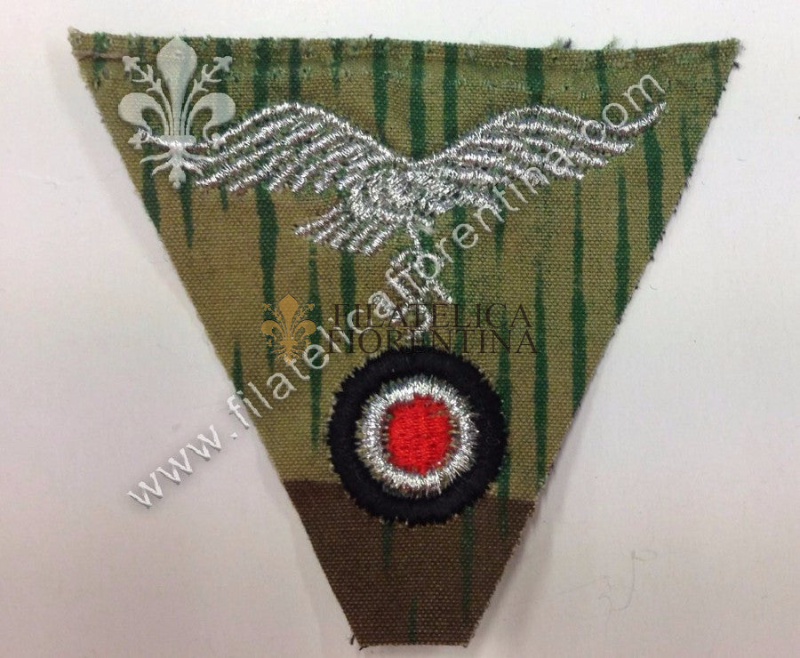 Fregio Luftwaffe in filo argentato fondo mimetico - Ufficiale