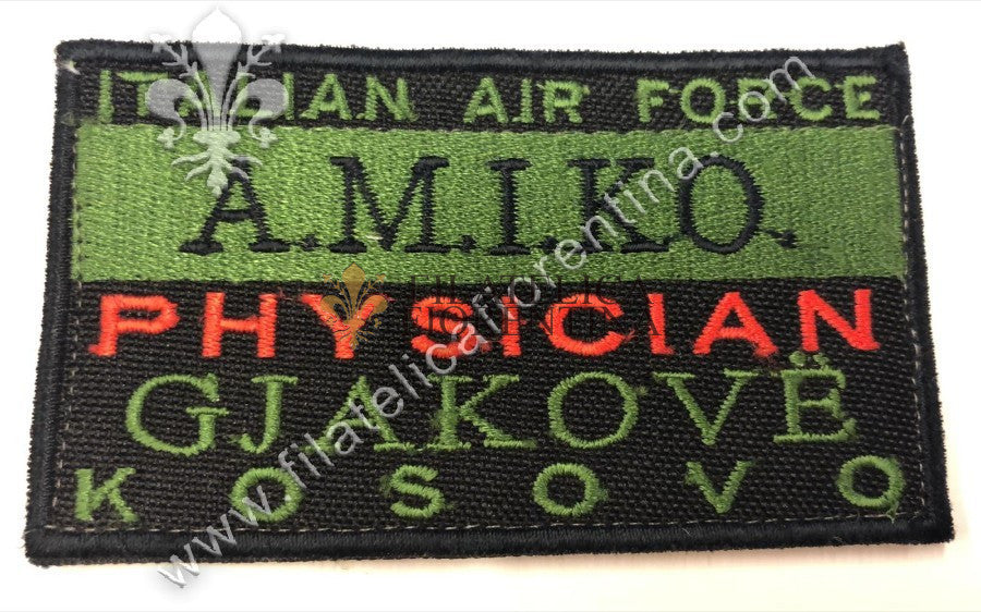 Distintivo AMIKO ITALIAN AIR FORCE Physician Kosovo (con velcro)
