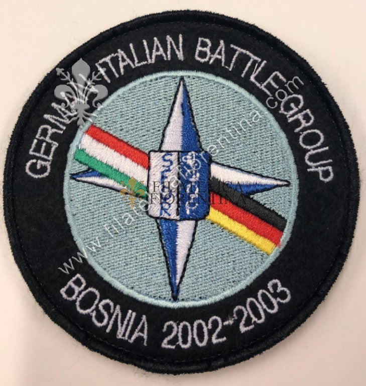 distintivo GERMAN ITALIAN BATTLE GROUP Bosnia 2002 - 2003 (con velcro)