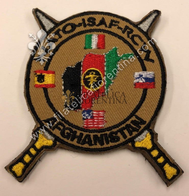 Distintivo NATO ISAF RCW - Regional Command West - Afghanistan (con velcro)