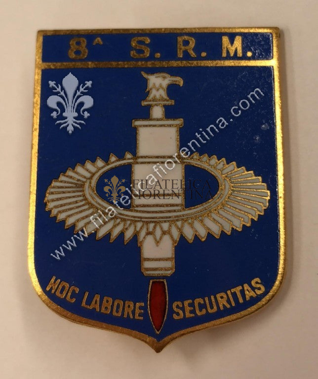 Distintivo 8^ S.R.M. - Security Risk Management - Hoc Labore Securitas - marcato Johnson