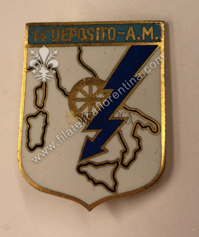 Distintivo del 14° Deposito A.M. in smalto