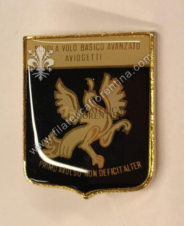 Distintivo Scuola di Volo basico avanzato Aviogetti - mod. vetrificato