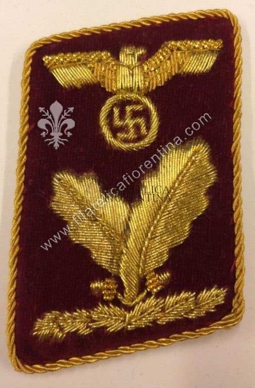 Mostrine NSDAP Oberbereichsleiter ( fondo bordeaux ) in canottiglia