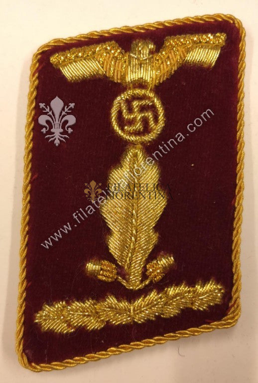 Mostrine NSDAP Oberabschnittsleiter ( fondo bordeaux ) in  canottiglia