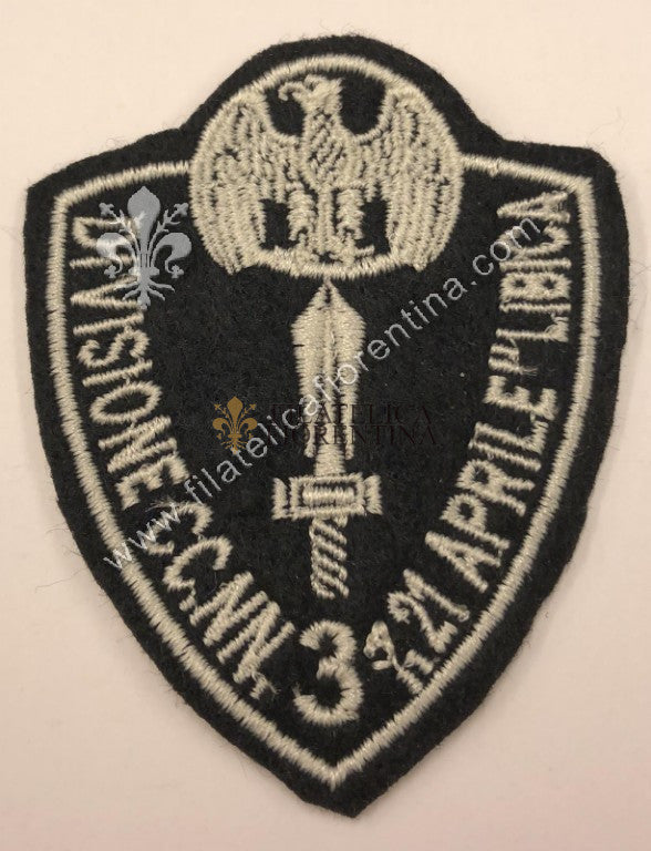 Distintivo 3^ Divisione CC. NN. Camicie Nere - Africa del Nord "Libia" 21 Aprile