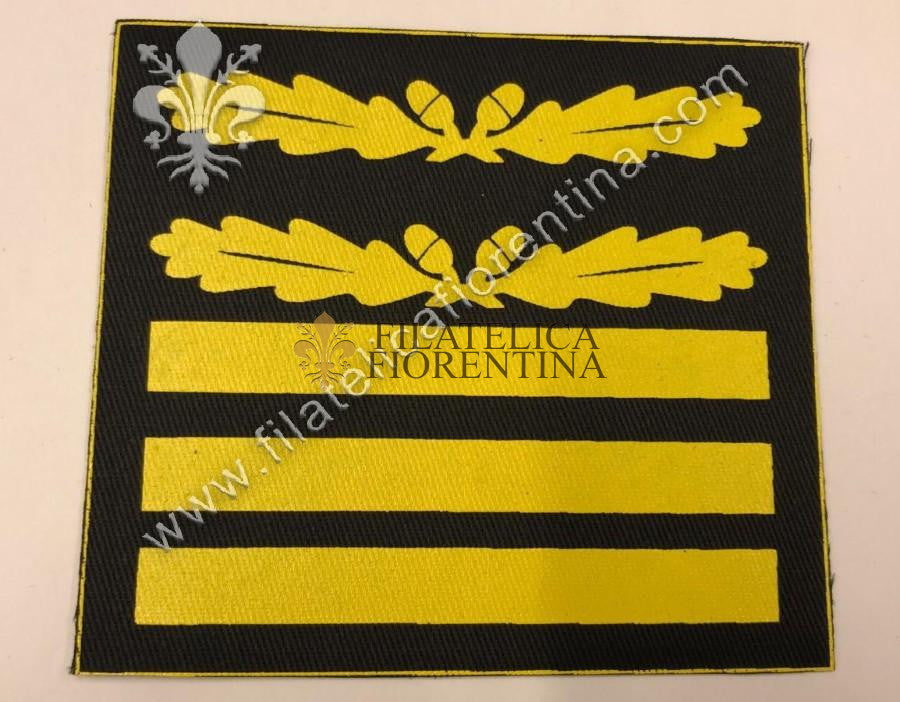 Grado da Colonnello "STANDARTENFUHRER" - fondo nero, mod. plastificato giallo