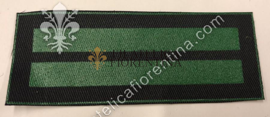 Gradi da Sergente Maggiore "SCHARFUHRER" - fondo nero, mod. plastificato verde