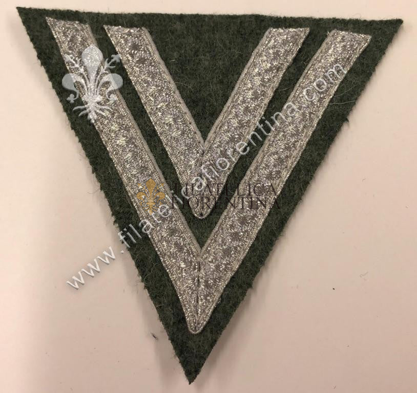 Obergefreiter - tresse argento su fondo verde/grigio mod. 1943