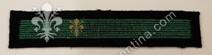 Grado da Sergente "UNTERSHARFUHRER" - fondo nero, filo verde