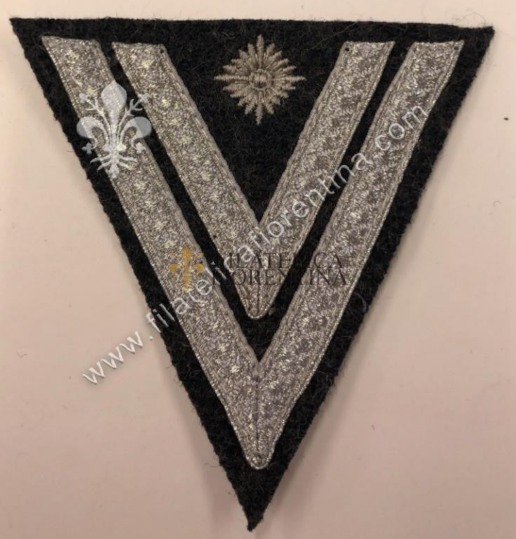 Grado da Stabsgefreiter - filo grigio su fondo grigio-blu