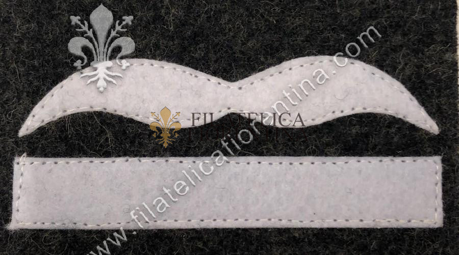 Grado da Leutnant - bianco su fondo grigio-blu