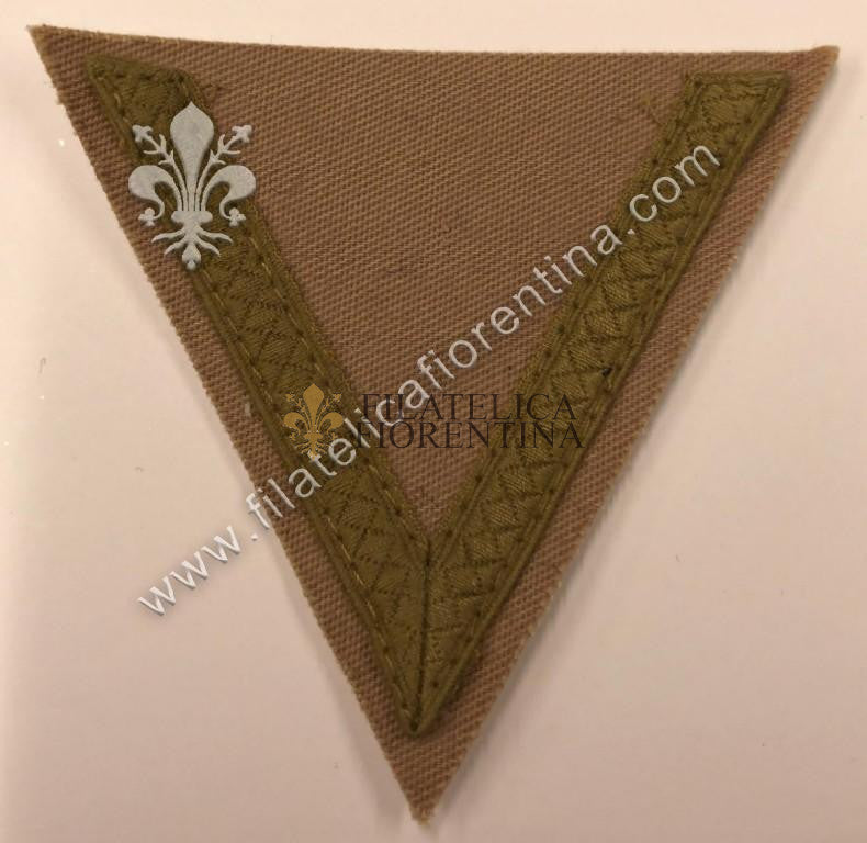 Grado da Caporale Gefreiter - filo verde militare su fondo kaki