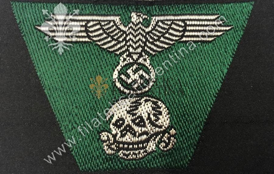 Aquila e Totenkopf da truppa - fondo verde / nero