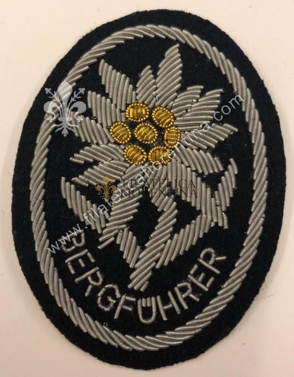 Distintivo Gebirgsjäger da Ufficiale Guida di montagna - Edelweiss in canottiglia