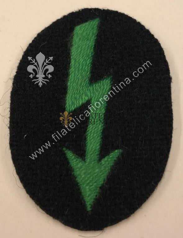 Distintivo da manica trasmettitore - Trasmissioni Fanteria Corazzata SS ( Waffen Verde ) su fondo nero