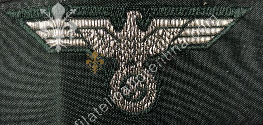 Aquila da Ufficiale - argentato, fondo verde