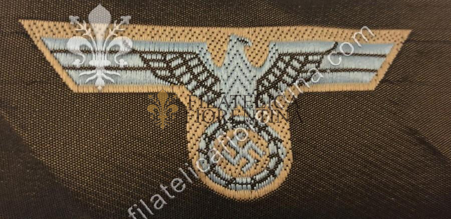 Aquila da bustina filo marrone e chiaro su kaki