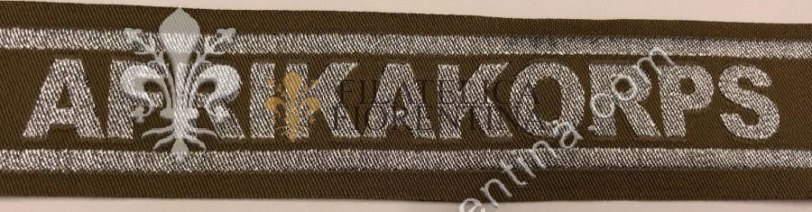 Fascetta da polso AFRIKA KORPS filo argentato da Ufficiale