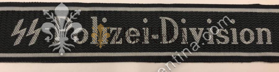 Fascetta da polso SS Polizei Division su seta