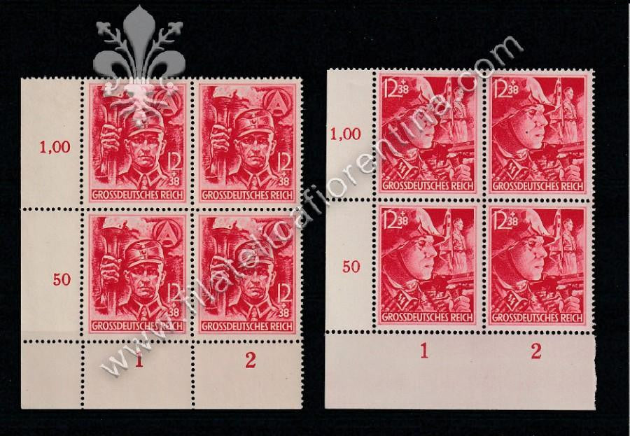 Emissione di 2 francobolli in Onore delle SS e delle SS - 20 aprile 1945