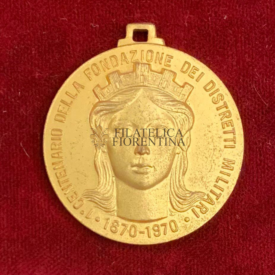 Medaglia del Distretto Militare di Firenze - Centenario della Fondazione dei Distretti Militari 870-1970