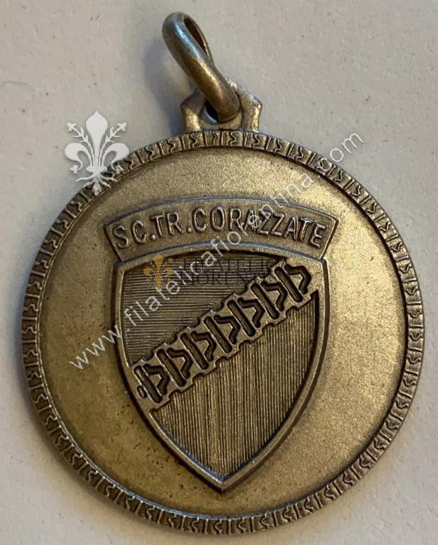 Medaglia della Scuola delle truppe Corazzate - Medaglia in Arg. 800