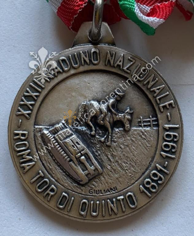 Medaglia Associazione Nazionale Arma Cavalleria  -  XXXII° Raduno Nazionale ROMA TOR DI QUINTO 1891