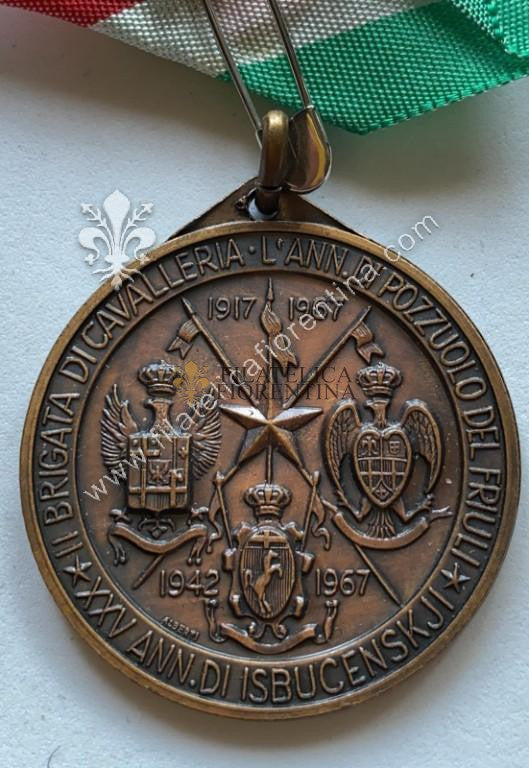 Medaglia del XX° Raduno Nazionale - Ass. Arma di Cavalleria  - UDINE 29 - 30 OTTOBRE 1967 - II^ Brigata di Cavalleria