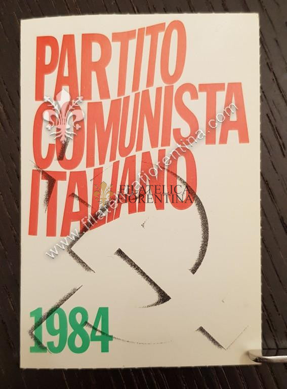 Tessera "Partito Comunista Italiano" - 1984