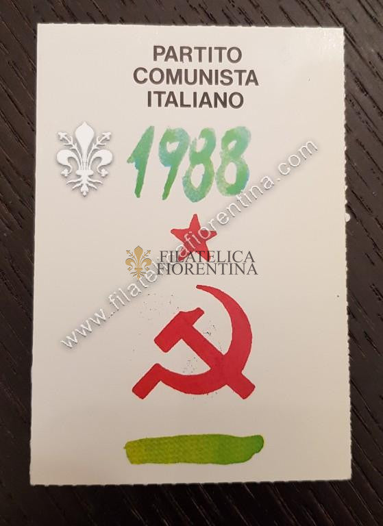 Tessera "Partito Comunista Italiano" - 1988