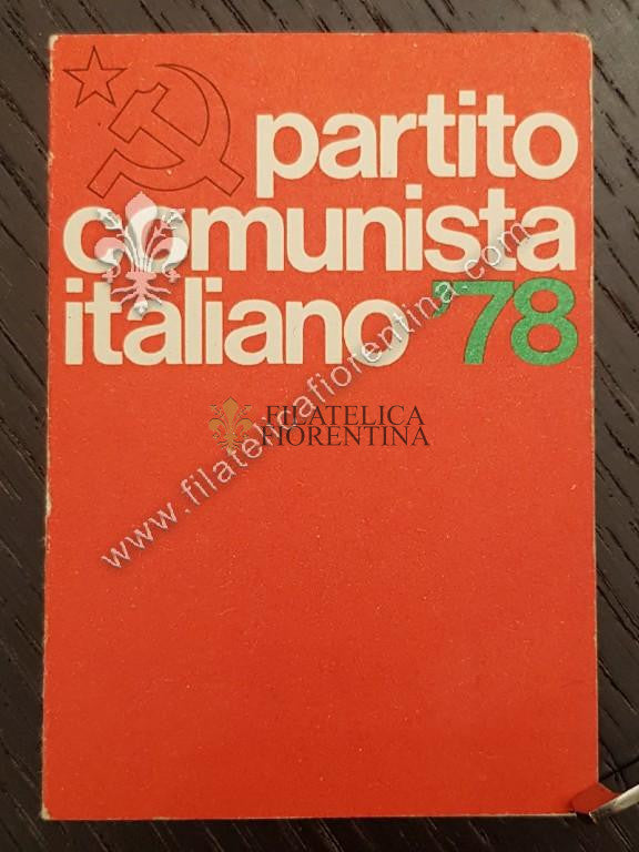 Tessera "Partito Comunista Italiano" - 1978
