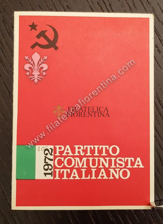 Tessera "Partito Comunista Italiano" - 1972