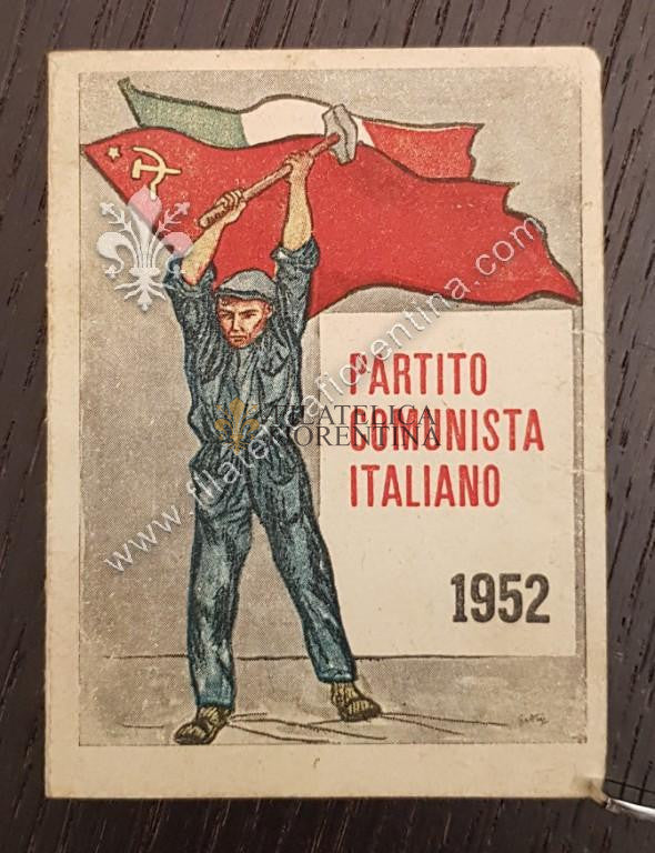 Tessera "Partito Comunista Italiano" - 1952