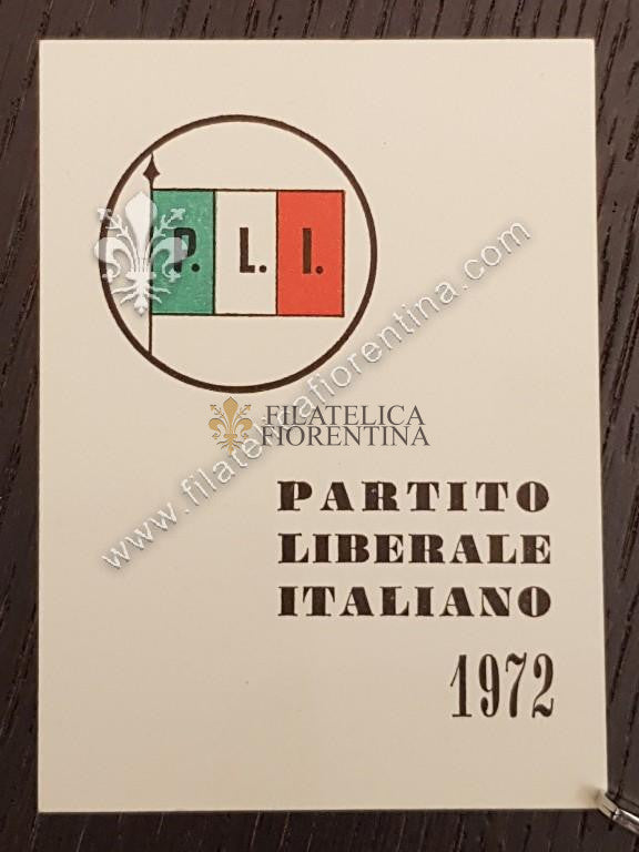 Tessera "Partito Liberale Italiano" - 1972