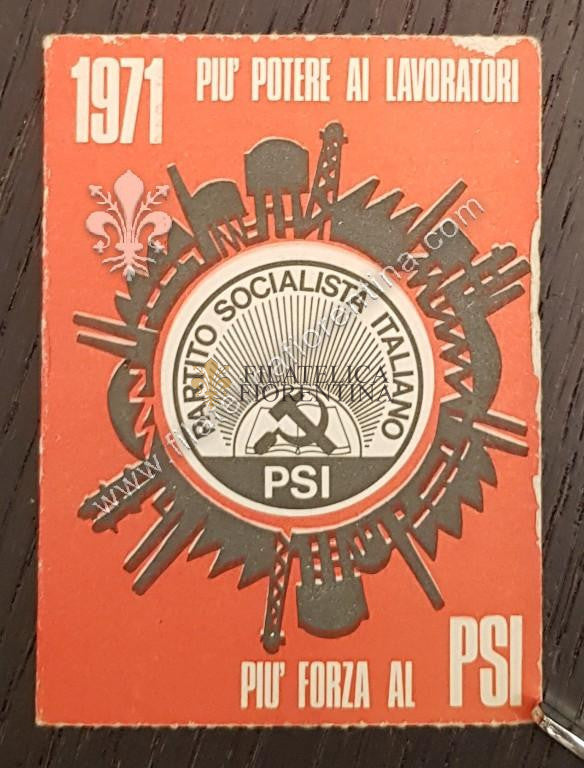 Tessera "Partito Socialista Italiano" - 1971