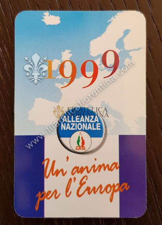 Tessera "Movimento Sociale Italiano - Alleanza Nazionale" - 1999