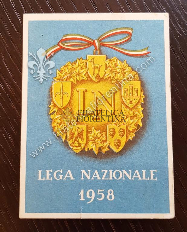 Tessera "Lega Nazionale Trieste" - 1958