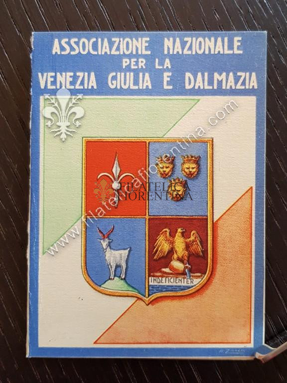 Tessera "Associazione Nazionale per la Venezia Giulia e Dalmazia" - 1955