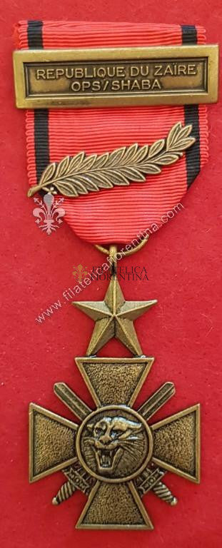 ZAIRE - Croce di Guerra con barretta OPERATIONS SHABA