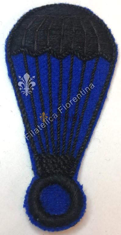 Brevetto Paracadutisti - filo nero, fondo blu elettrico