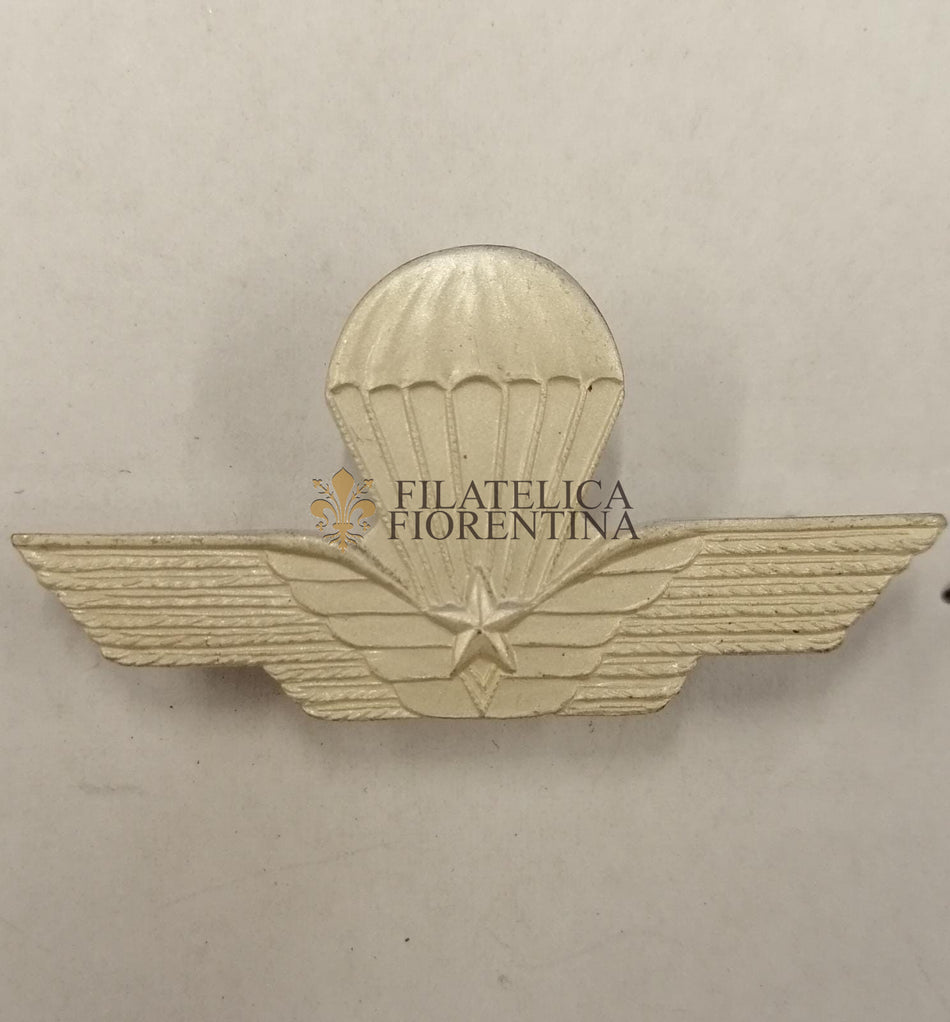 Brevetto da Paracadutista Militare - Variante metallo bianco