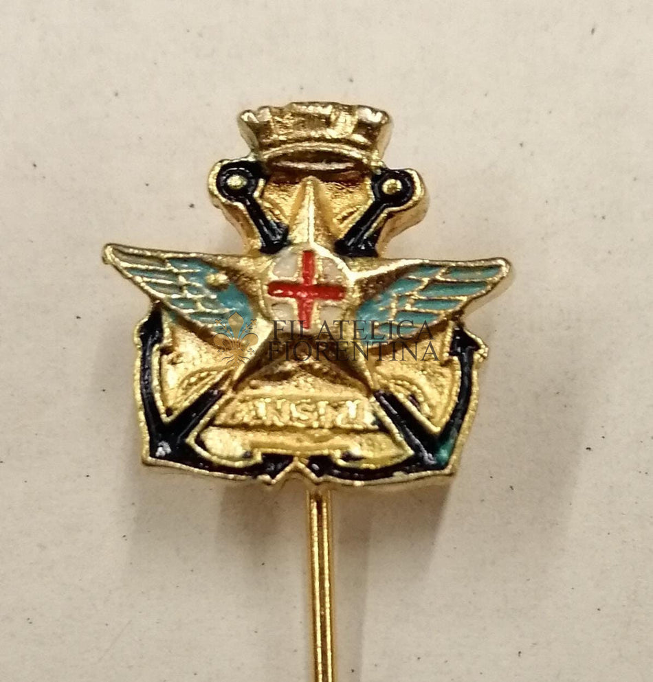 Spilla da "Associazione Nazionale Sanità Militare Italiana Mobile"  (Modello pulce) - Marina Militare