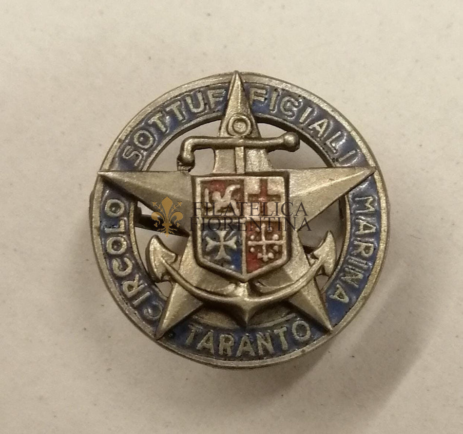 Spilla da "Circolo Sottoufficiali Marina Taranto"  (Modello pulce) - Marina Militare