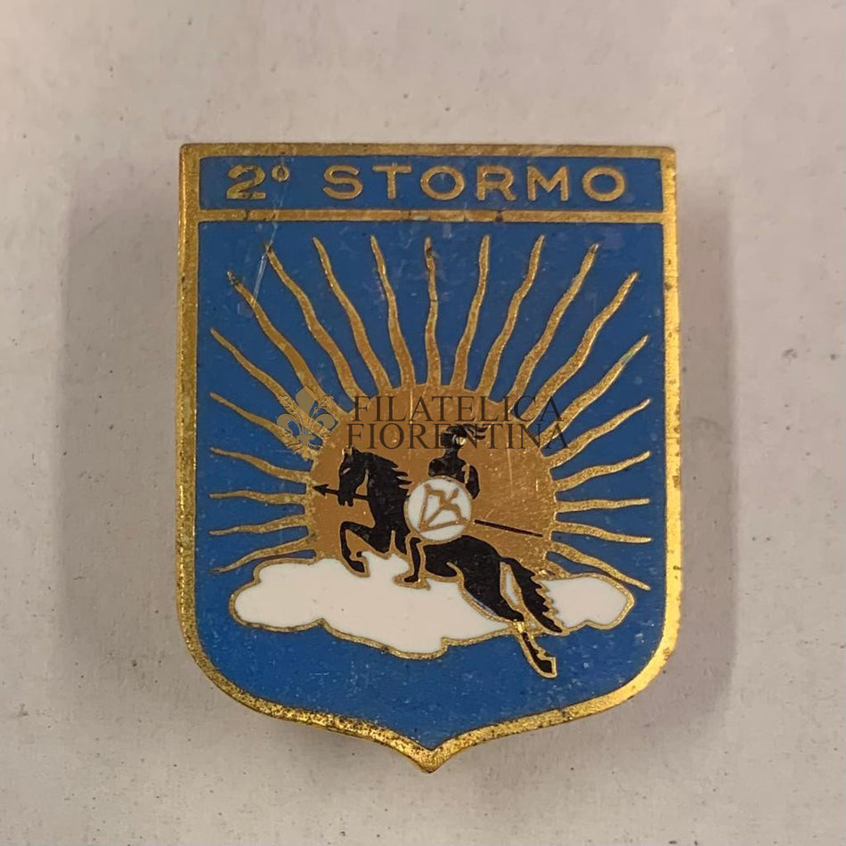 Distintivo del 2° STORMO CACCIA - con smalto anni 60 - marcato Johnson
