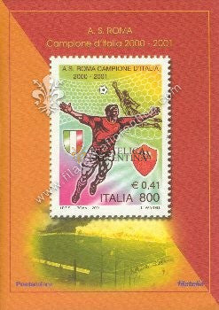 Folder n. 27 " ROMA CAMPIONE D'ITALIA 2000-2001 " 2001