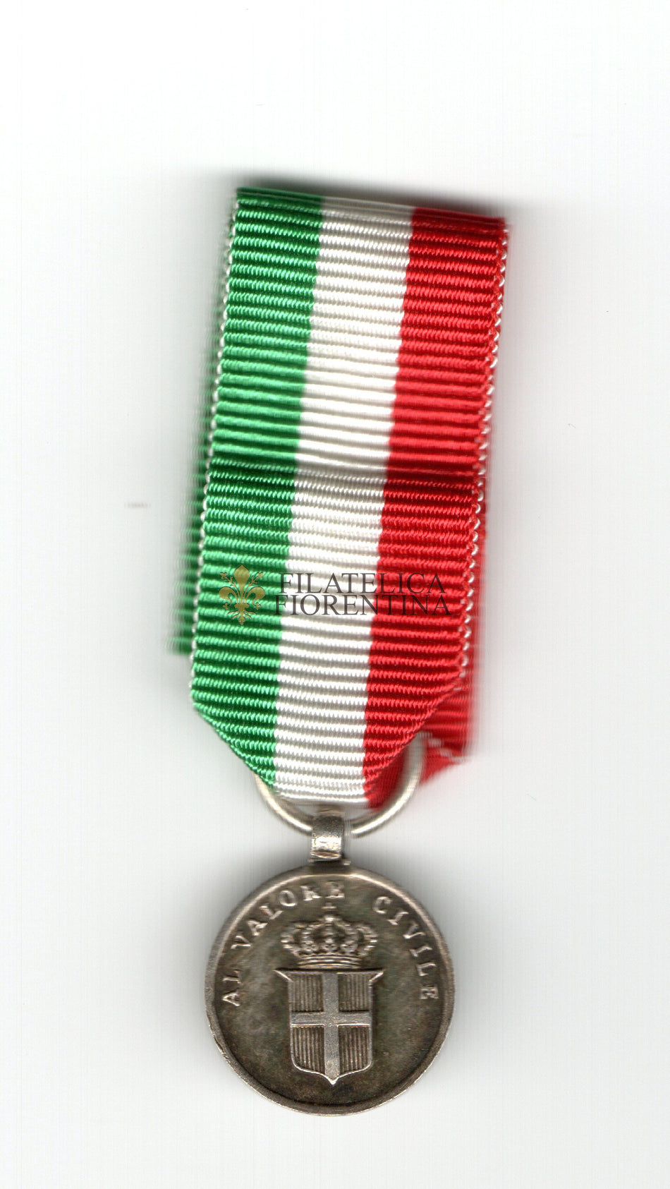Medaglia al Valore Civile - grado argento - con nastrino - (mignon)