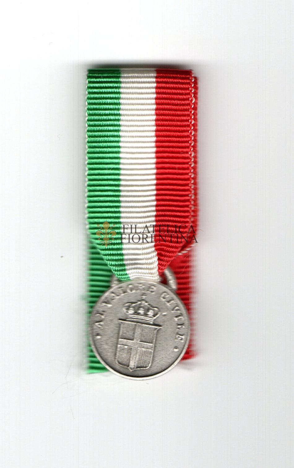 Medaglia al Valore Civile - grado argento - con nastrino - (mignon)